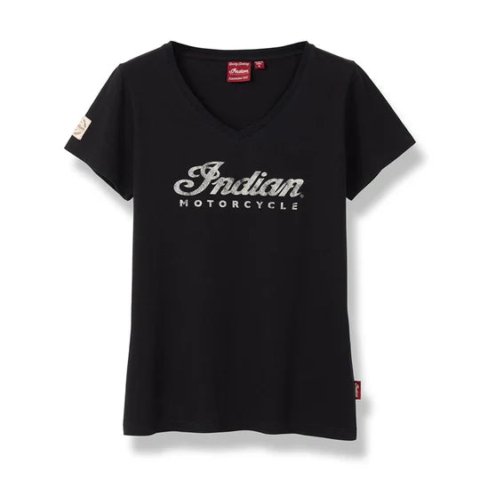 T-SHIRT FEMME SCRIPT LOGO NOIR