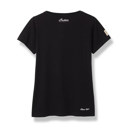 T-SHIRT FEMME SCRIPT LOGO NOIR