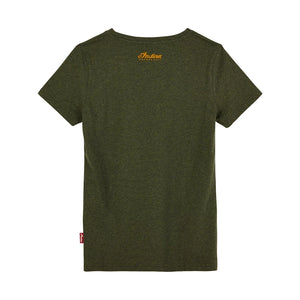 T-Shirt à broderie et imprimé pour femmes - Kaki