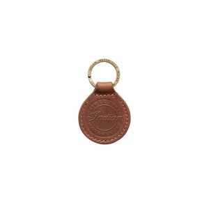 Circle Leather Key Ring / Porte-Clés en cuir brun